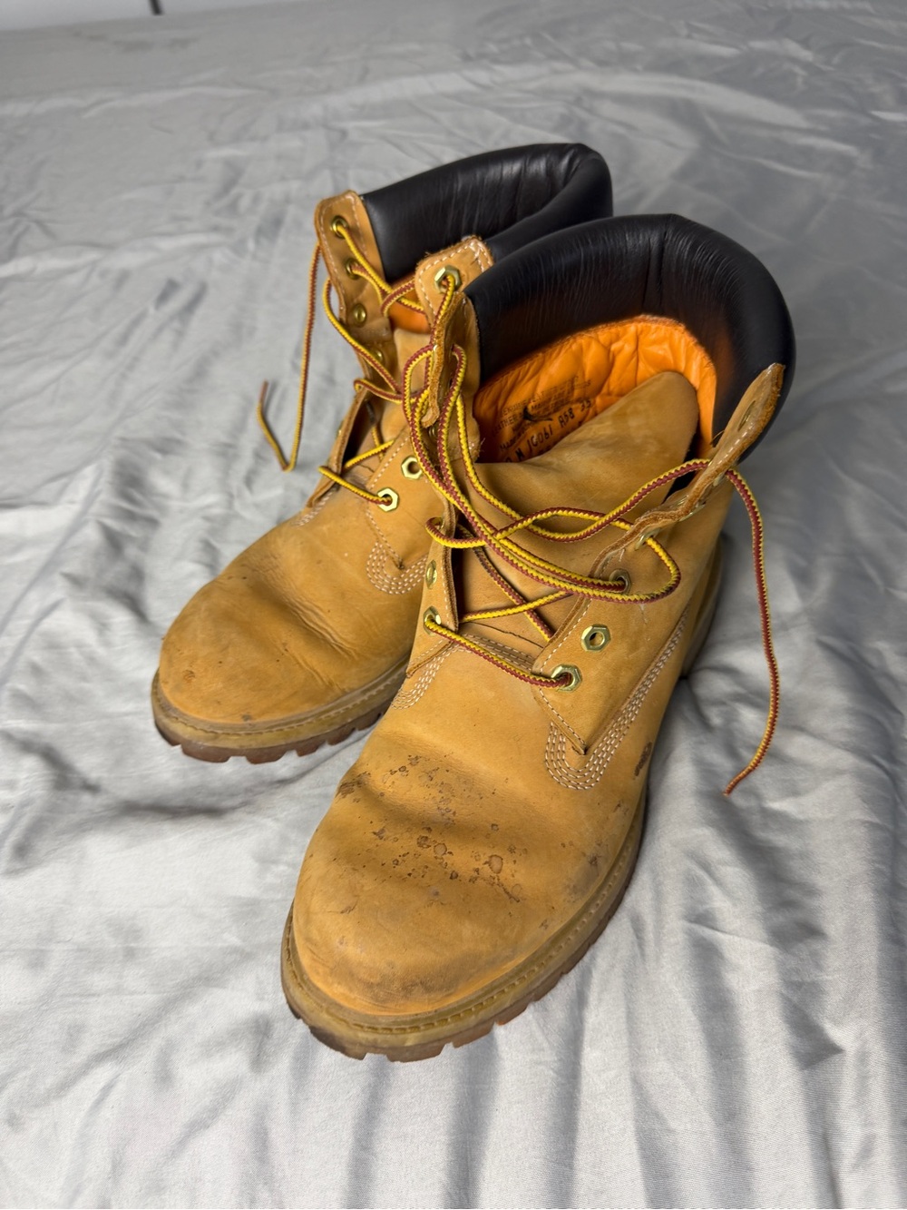 Timberland Wheat Work Boots with Black Collar